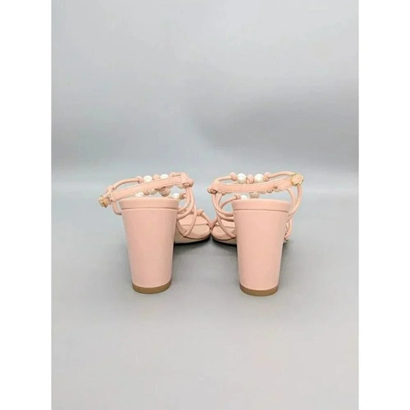 NIB Stuart Weitzman Women's Pearl Knot Block-Heel Sandals Size 6.5 B (MSRP $495) - Picture 4 of 8
